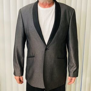 Silver Tuxedo Dinner Jacket Shawl Collar